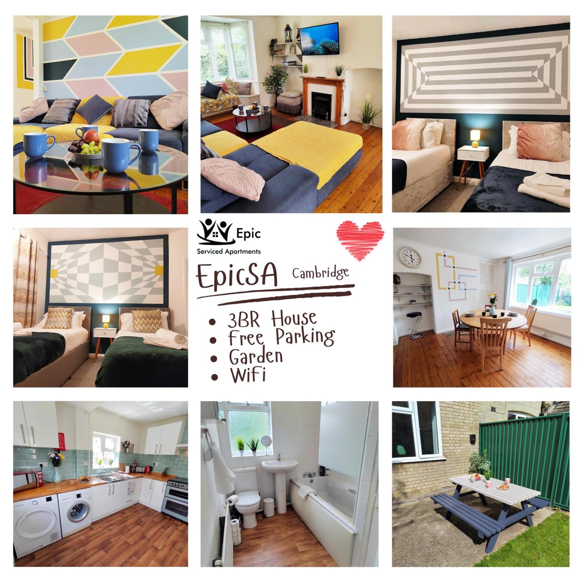 Epicsa - Corporate & Family Stay In 3 Bedroom House With Garden, Free Parking Cambridge  Exterior photo